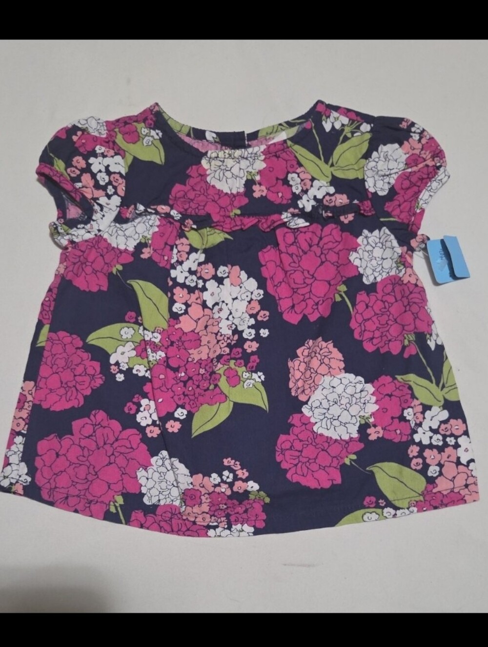 Crazy 8 infant girl 12-18m pink floral blouse #29